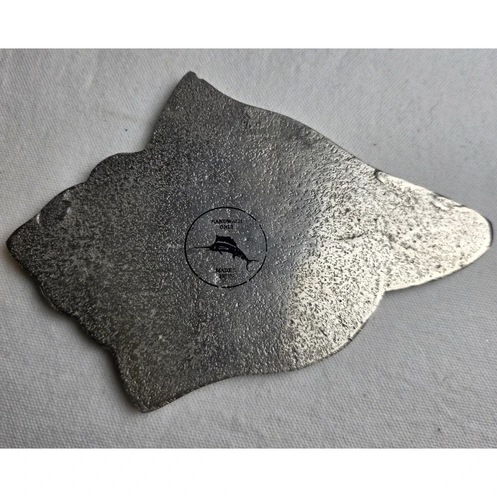 Tommy Bahama Silver Conch Shell Metal Coasters Set of 4 Nautical Coastal Beach